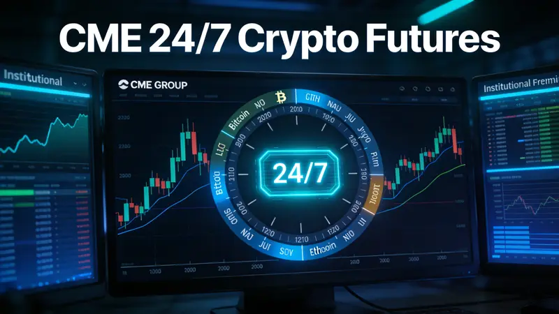 CME Group 24/7 Krypto-Futures-Trading-Dashboard mit Bitcoin- und Ethereum-Kontrakten im Dauerbetrieb