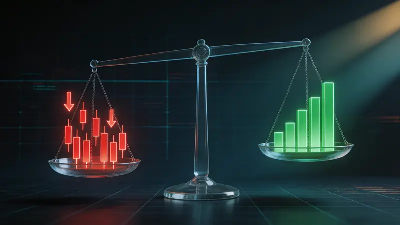 Crypto-Futures-Trading-Chart zeigt Open Interest Divergenz gegenueber dem Angst-und-Gier-Sentimentindikator